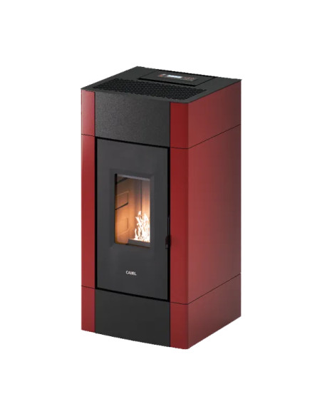 Stufa a Pellet Ventilata | Cadel Cristal 9 Rosso Stufe a Pellet