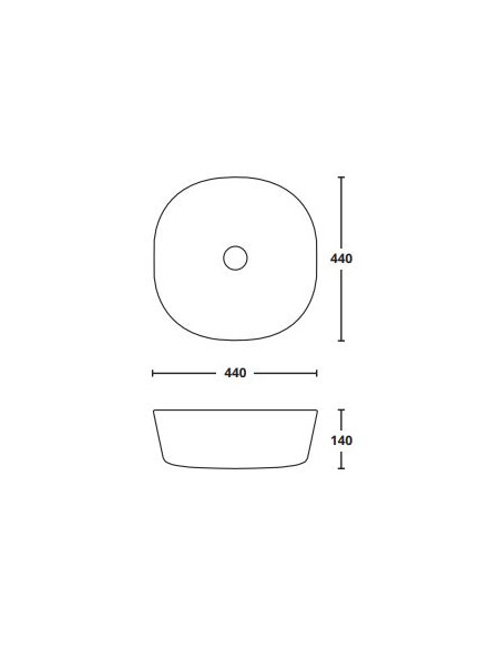 Lavabo Appoggio 44.44 | Althea Iko Appoggio