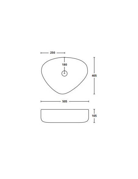 Lavabo Appoggio 50.40 | Althea Mito Appoggio