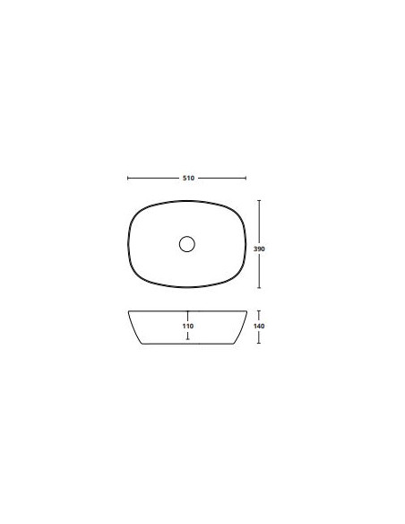 Lavabo Appoggio 51.39 | Althea Tek Appoggio