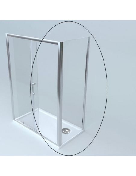 Pannello Fisso 90 cm Per Box Doccia Vetro Temperato Trasparente 6 mm 190h cm | New Fast Angolare