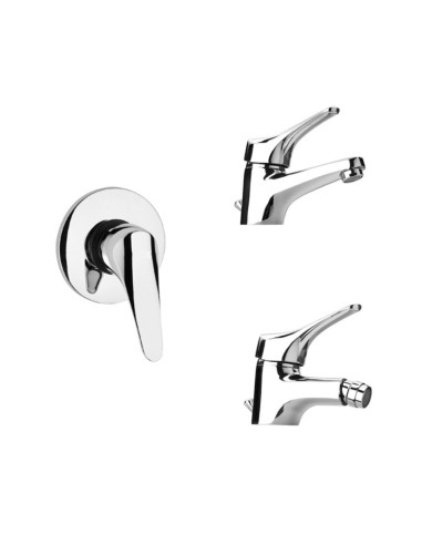 Set Miscelatore Lavabo - Bidet - Incasso Doccia | Piralla Ariel Set Rubinetteria Bagno