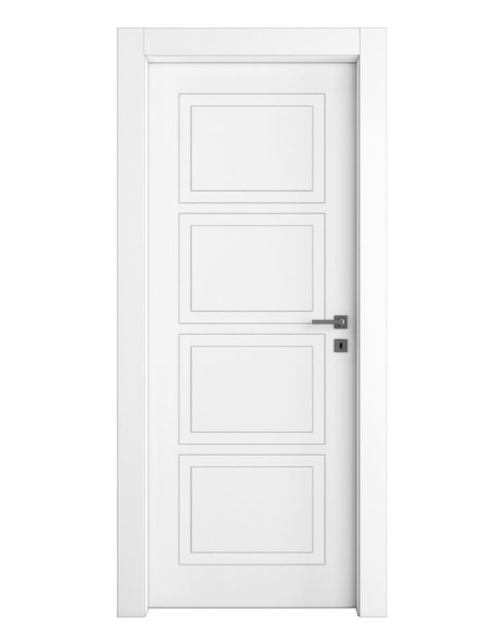 Porta Battente Laccato Latte L 80 X H 2,10 | Pail Luna Berlino Porte Per Interno