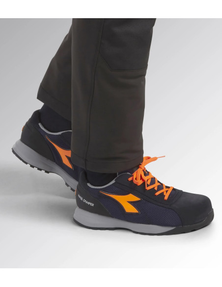 Scarpa Antinfortunistica S1P Blu Scuro/Arancio Fluo | Diadora Glove Scarpe da Lavoro