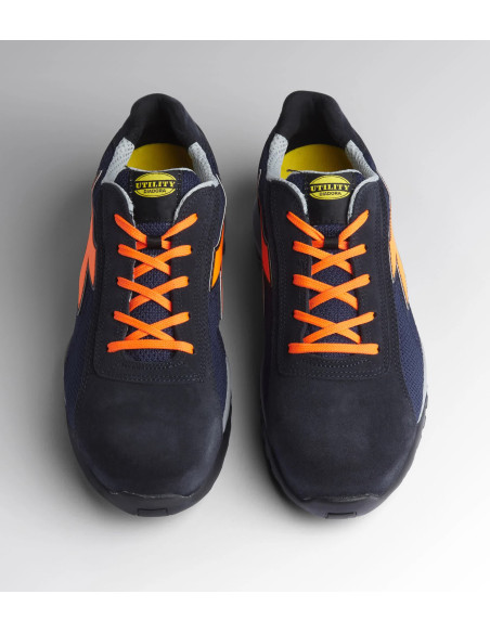 Scarpa Antinfortunistica S1P Blu Scuro/Arancio Fluo | Diadora Glove Scarpe da Lavoro