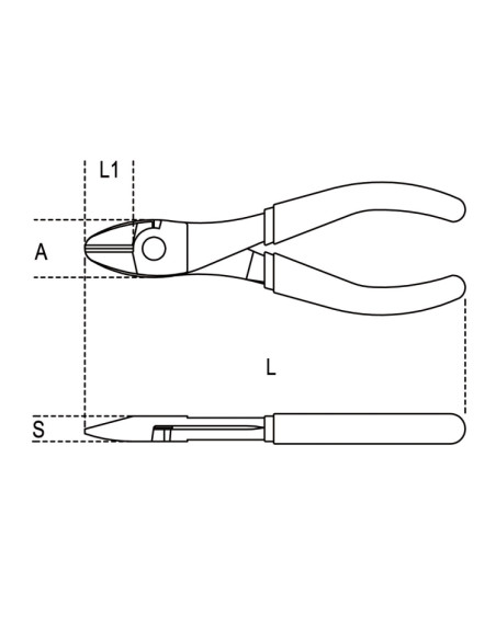 Tronchese a Taglienti Diagonali Manici in PVC 16 cm | Beta 1084-160