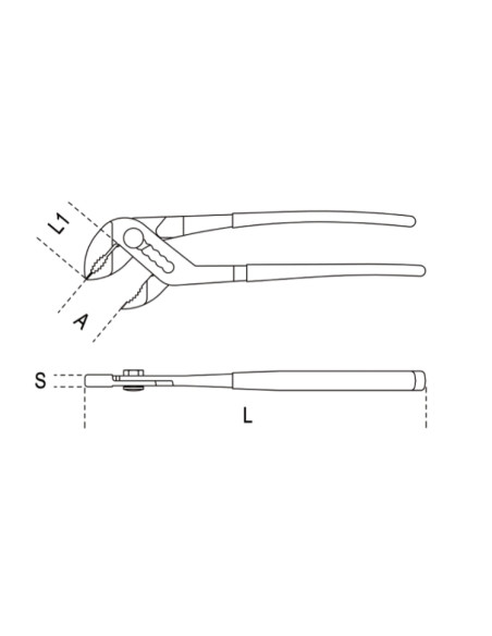 Pinza Poligrip Regolabile a Cerniera Chiusa | Beta 1048VN-250