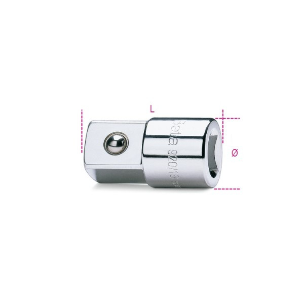 Raccordo con Attacco Quadro Femmina 1/2" e Maschio 3/8" Cromato | Beta 920/15