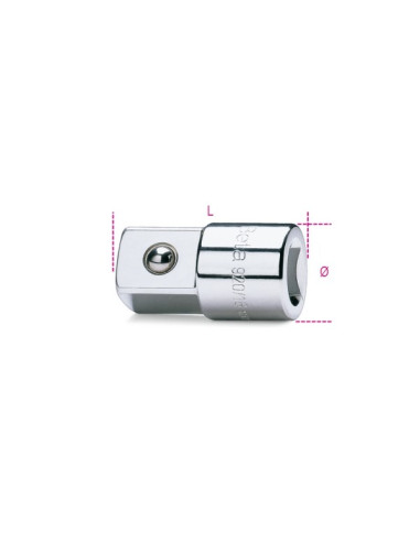 Raccordo con Attacco Quadro Femmina 1/2" e Maschio 3/4" Cromato | Beta 920/16