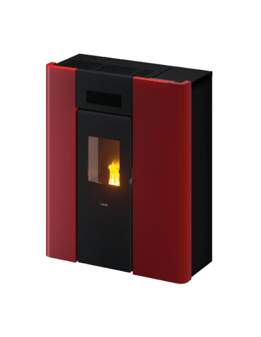 Termostufa a Pellet Idro Slim Rosso | Cadel Maya 24 Termostufe a Pellet