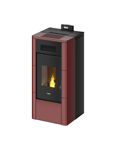 Termostufa a Pellet Idro Maiolica Rosso | Cadel River 23 Termostufe a Pellet