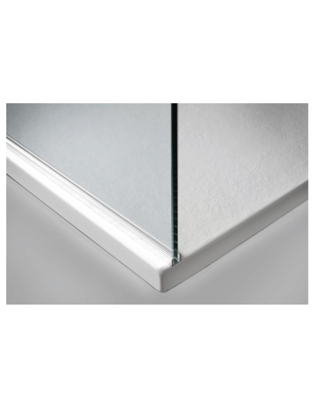 Piatto Doccia 70x90 Effetto Pietra Antiscivolo Bianco H 2,8 | Mammoliti Grivola Piatti Doccia Rettangolari