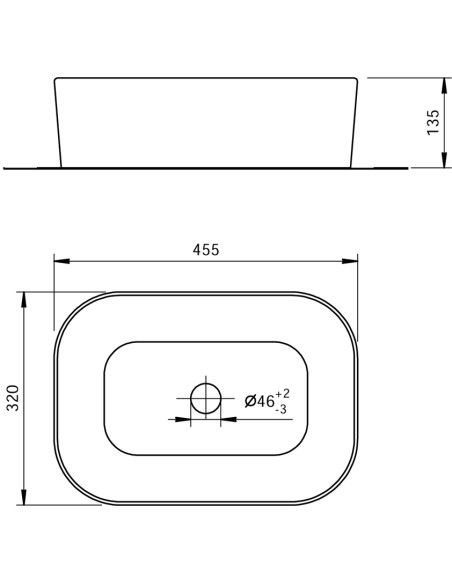 Lavabo Appoggio 45.32 | Mammoliti Buthir Appoggio