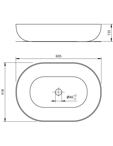 Lavabo Appoggio 60.40 | Mammoliti Brela Appoggio