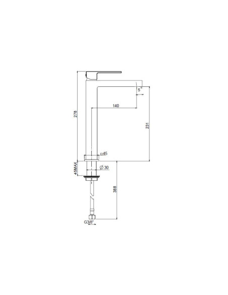 Miscelatore Lavabo Alto Nero Opaco | Jacuzzi Rubinetteria Twinkle Yo Rubinetteria Lavabo Bagno