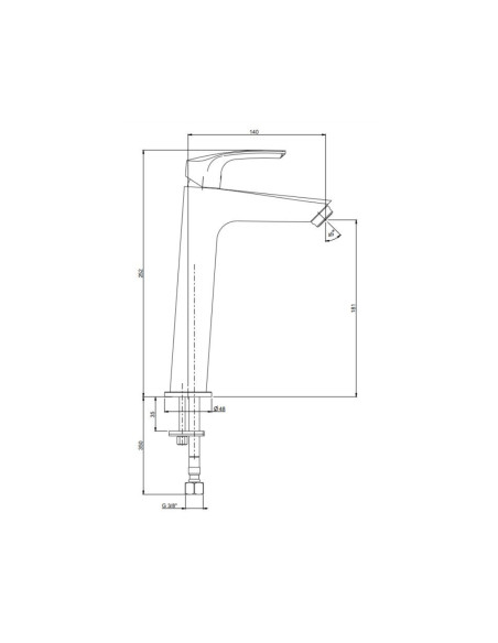 Miscelatore Lavabo Alto | Jacuzzi Rubinetteria Lucente Rubinetteria Lavabo Bagno
