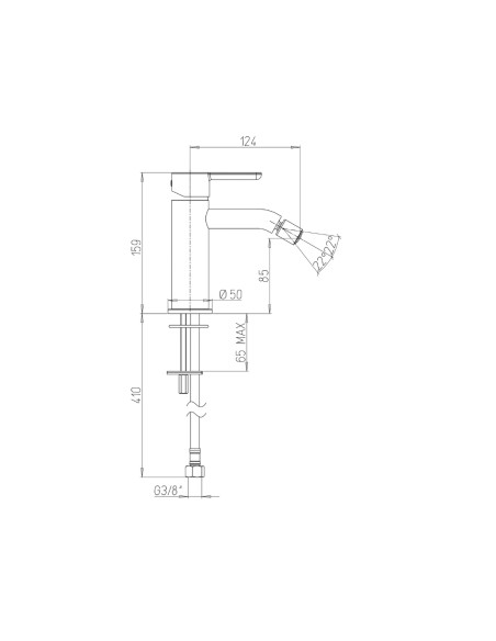Miscelatore Bidet Nero Opaco | Jacuzzi Rubinetteria Sunset Yo Rubinetteria Bidet Bagno