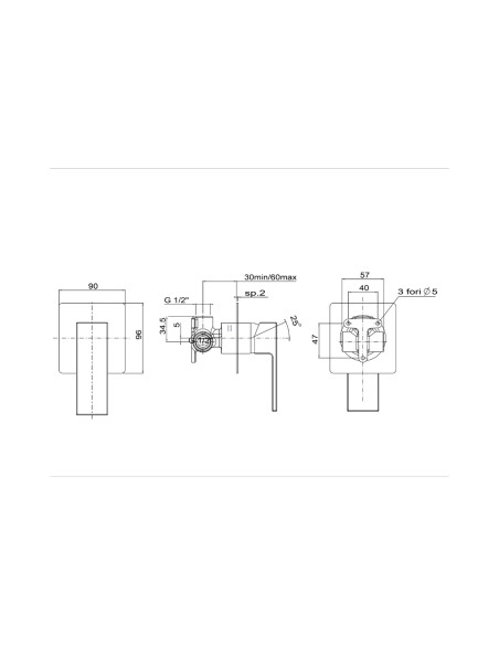 Miscelatore Doccia Incasso | Jacuzzi Rubinetteria Twinkle Miscelatore Doccia