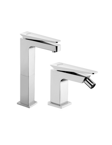 Set Miscelatore Lavabo Alto e Bidet  | Jacuzzi Rubinetteria Beam Set Rubinetteria Bagno