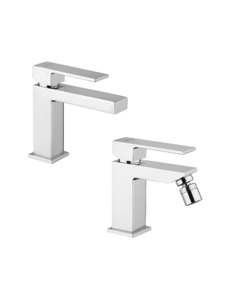 Set Miscelatore Lavabo e Bidet  | Jacuzzi Rubinetteria Twinkle Set Rubinetteria Bagno