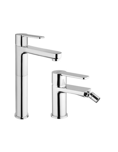 Set Miscelatore Lavabo Alto e Bidet | Jacuzzi Rubinetteria Eolo Set Rubinetteria Bagno