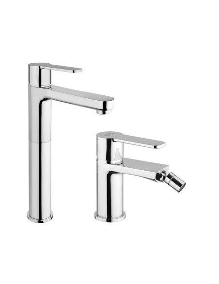 Set Miscelatore Lavabo Alto e Bidet | Jacuzzi Rubinetteria Eolo Set Rubinetteria Bagno