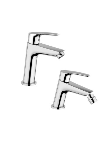 Set Miscelatore Lavabo Medio e Bidet | Jacuzzi Rubinetteria Lucente Set Rubinetteria Bagno
