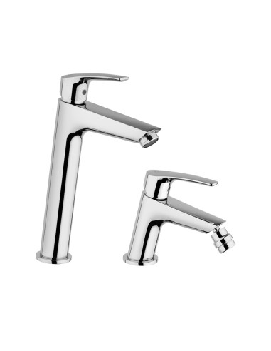 Set Miscelatore Lavabo Alto e Bidet | Jacuzzi Rubinetteria Lucente Set Rubinetteria Bagno