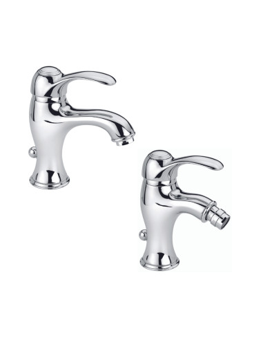 Set Miscelatore Lavabo e Bidet | Emmevì Harmony Set Rubinetteria Bagno
