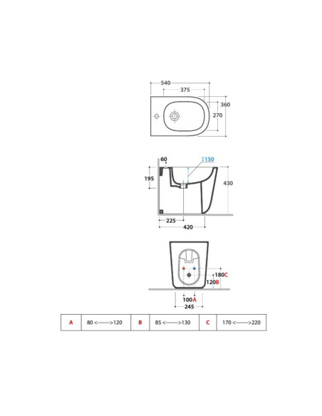Coppia Sanitari Filomuro Vaso e Bidet Senza Brida + Coprivaso Soft-Close | Globo Lalita 54.36 Coppia Sanitari