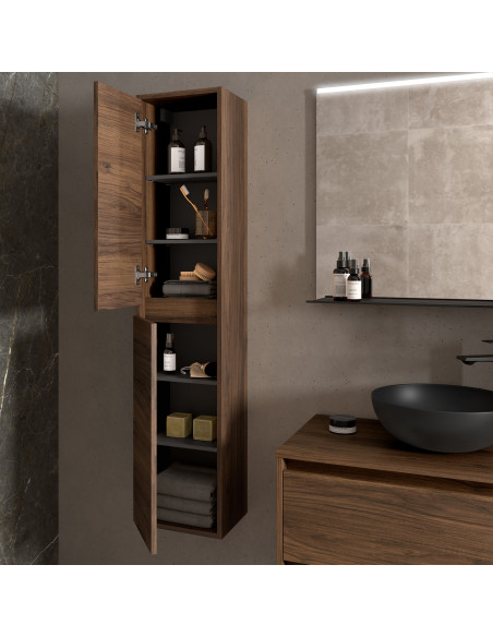 Colonna da Bagno 30x140 cm Noce Maya | Salgar Noja Colonne da Bagno