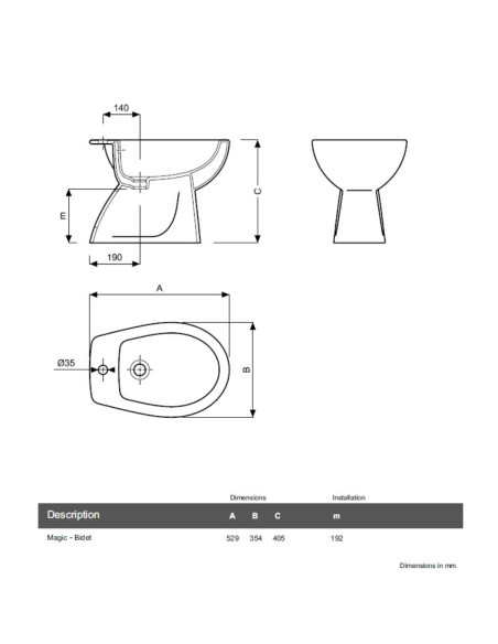 Bidet a Pavimento Staccato dal Muro | Magic Bidet