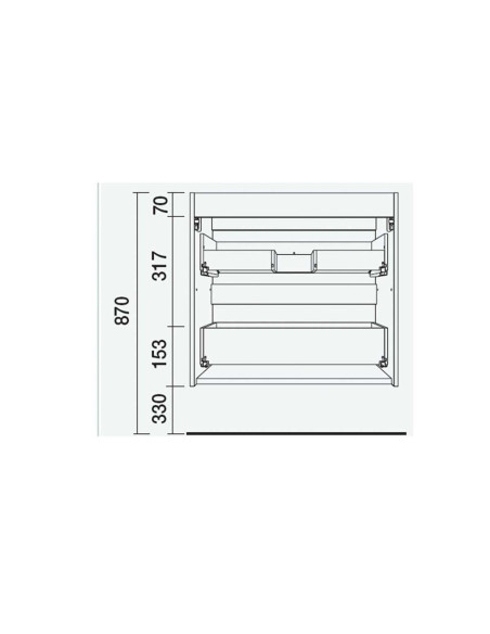 Mobile da Bagno Sospeso 70 cm Profondità Ridotta Lavabo Incluso Rovere Africa | Fussion Line Mobili Sospesi