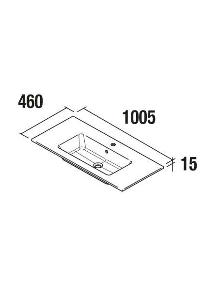 Mobile da Bagno Sospeso Cannettato 100 cm Lavabo Incluso Rovere Africa | Salgar Biba Mobili Sospesi