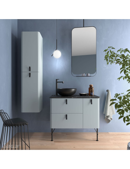 Lavabo Appoggio Nero Opaco 38.38 | Lokum Appoggio