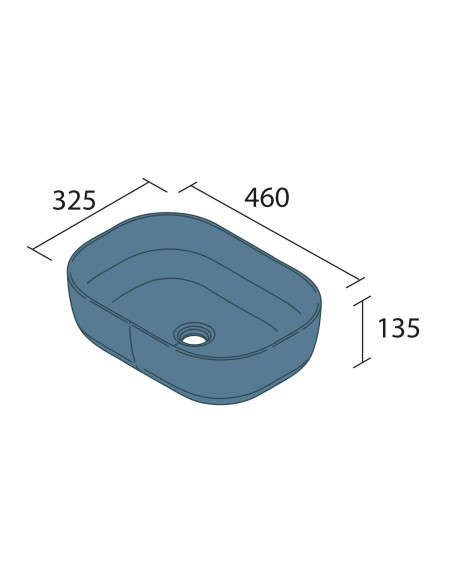 Lavabo Appoggio Blu Denim 46.33 | Carla Appoggio