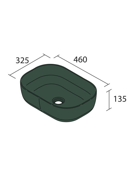 Lavabo Appoggio Green Hunter 46.33 | Carla Appoggio