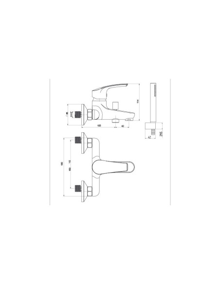 Miscelatore Vasca Esterno con Duplex | Jacuzzi Rubinetteria Lucente Vasca