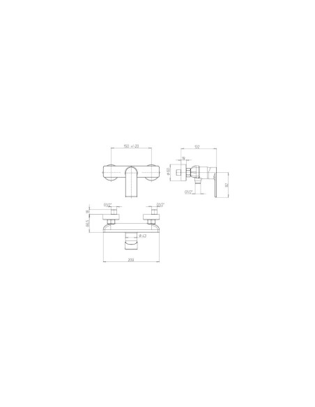 Miscelatore Doccia Esterno | Jacuzzi Rubinetteria Twilight Miscelatore Doccia
