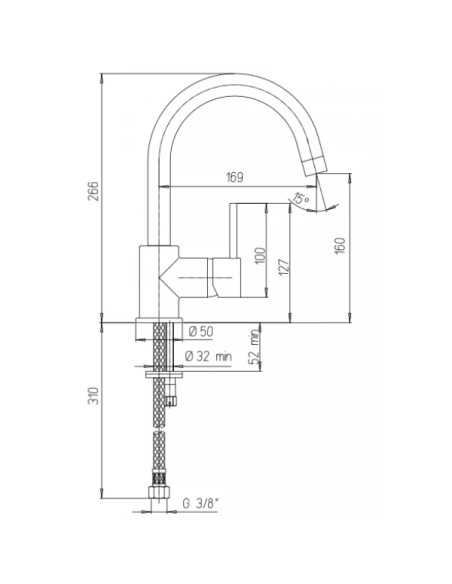 Miscelatore Lavabo a Canna Alta Orientabile | Jacuzzi Rubinetteria Sunset Rubinetteria Lavabo Bagno