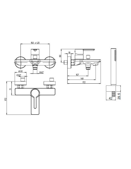 Miscelatore Vasca Esterno con Duplex | Jacuzzi Rubinetteria Sunset Vasca