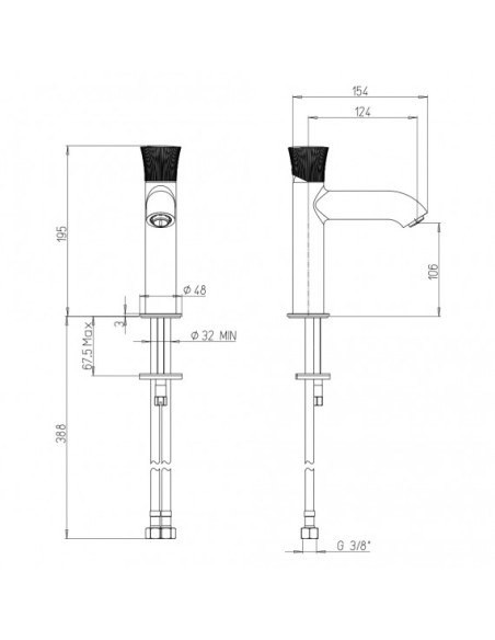 Miscelatore Lavabo Oro Spazzolato | Jacuzzi Rubinetteria Illumina Pj Rubinetteria Lavabo Bagno