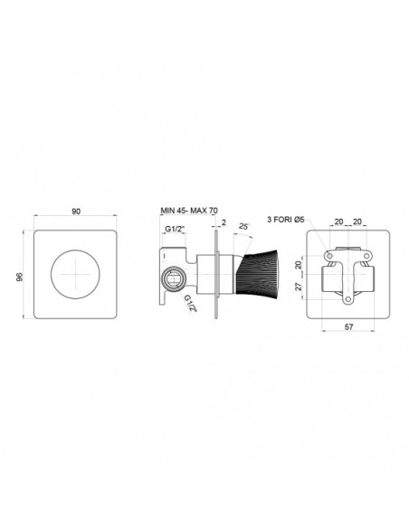 Miscelatore Doccia Incasso Oro Spazzolato |  Jacuzzi Rubinetteria Illumina Pj Miscelatore Doccia