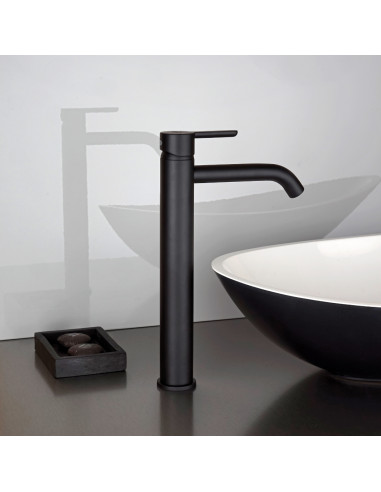 Miscelatore Lavabo Alto Nero Opaco | Jacuzzi Rubinetteria Sunset Yo Rubinetteria Lavabo Bagno