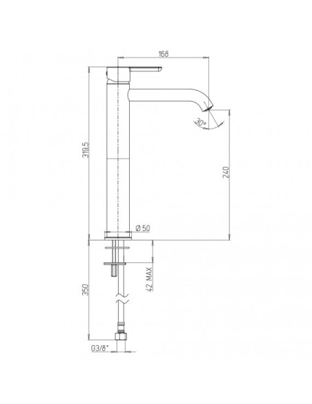 Miscelatore Lavabo Alto Nero Opaco | Jacuzzi Rubinetteria Sunset Yo Rubinetteria Lavabo Bagno