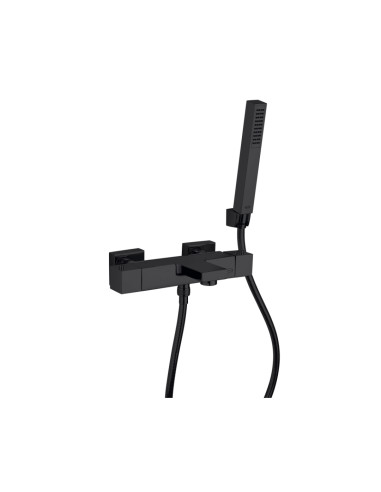 Miscelatore Termostatico Vasca Esterno con Duplex Nero Opaco | Jacuzzi Rubinetteria Twinkle Yo Vasca