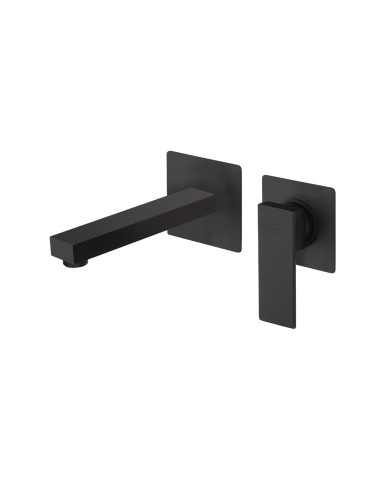 Miscelatore Lavabo a Parete Nero Opaco | Jacuzzi Rubinetteria Twinkle Yo Rubinetteria Lavabo Bagno