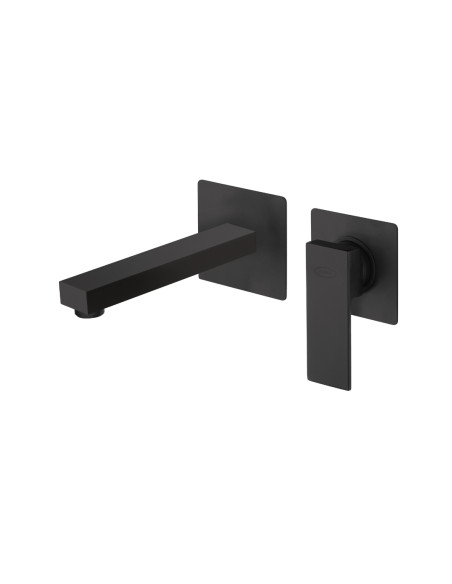 Miscelatore Lavabo a Parete Nero Opaco | Jacuzzi Rubinetteria Twinkle Yo Rubinetteria Lavabo Bagno