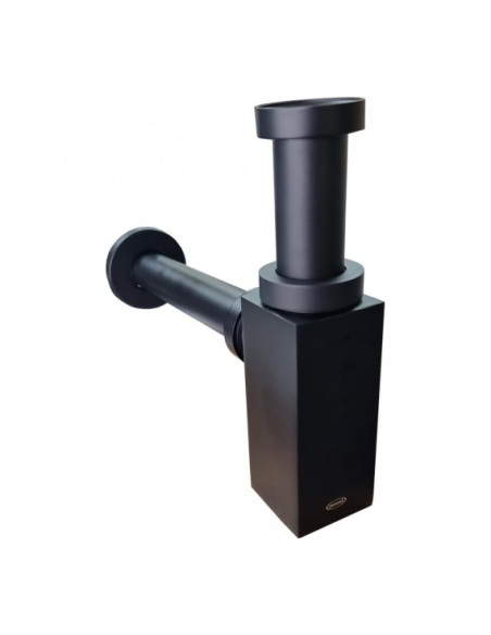 Sifone Alto Nero Opaco Lavabo Quadro | Jacuzzi Rubinetteria Pilette e Sifoni