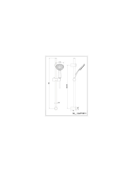 Set Saliscendi Doccia con Portasapone 3 Getti Nero Opaco | Jacuzzi Rubinetteria Zeus Yo Saliscendi